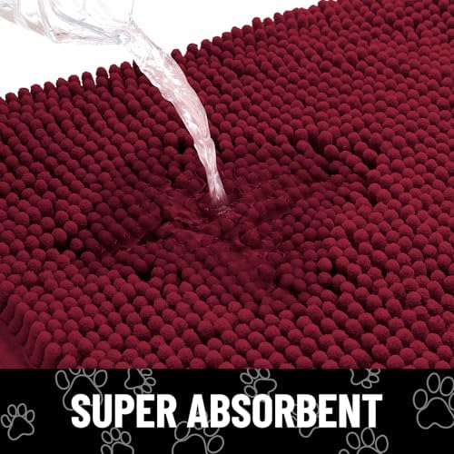 Smiry Dog Door Mat for Muddy Paws, Absorbent Non Slip Dirt Trapper - Image 5