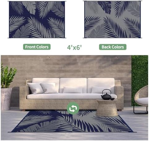GENIMO Outdoor Rug, Waterproof Plastic Rugs - Image 2