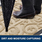 Smiry Front Door Mat Outside Entrance, Low Profile Rubber Doormat - Image 3