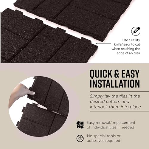 Playsafer Brick Rubber Interlocking Tiles | 16 X 16 | Easy Install - Image 5