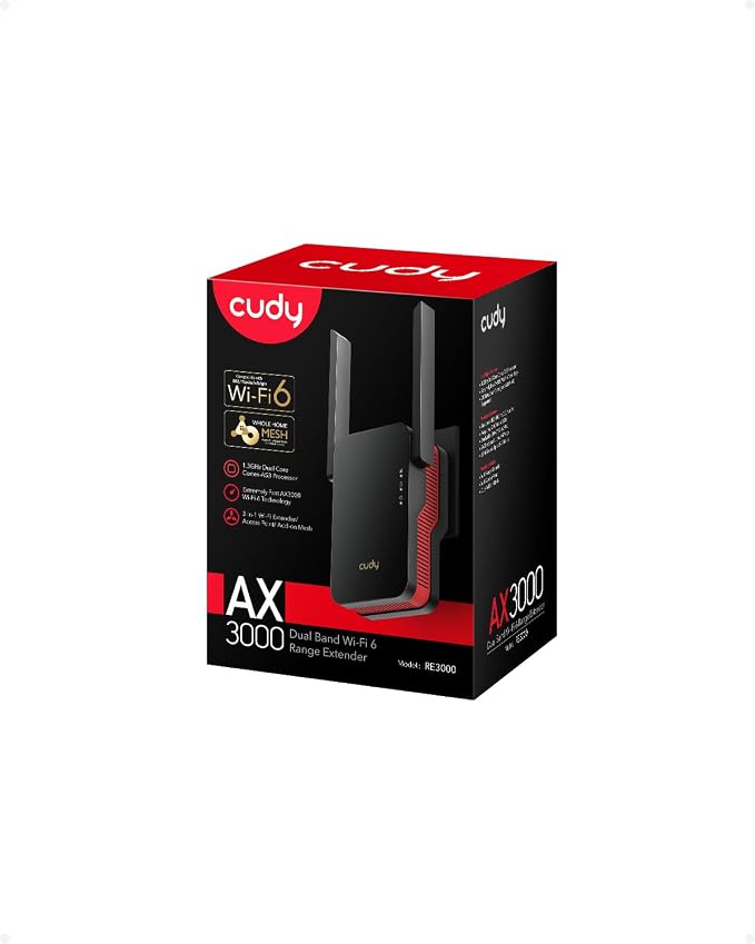 Cudy AX3000 Dual Band Wi-Fi 6 Extender, WiFi 6 Repeater Coverage up to 3000 - Image 9
