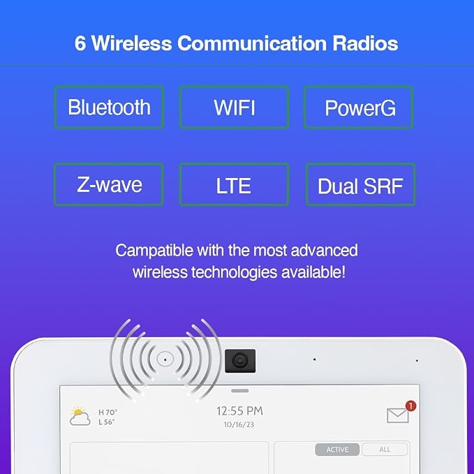 Qolsys IQ Panel 4: Wireless Smart Home Security System Alarm Panel - Image 8