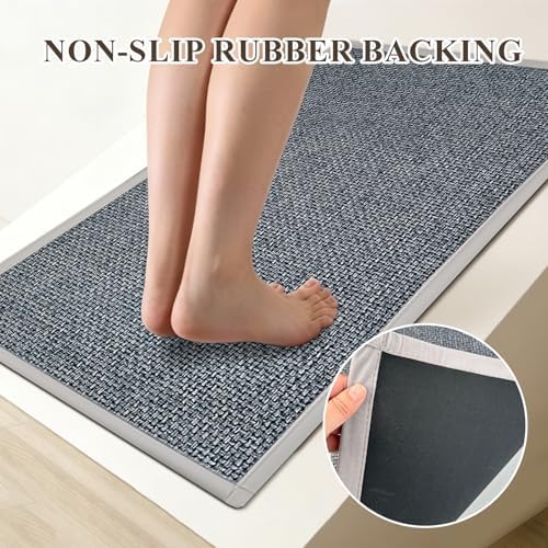 Braided Doormat Grey 17"x30", Non Slip, Back Door - Image 6