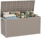 170 Gallon Outdoor Storage Box, Deck Box Waterproof, Toy Storage Bin by ATMELT