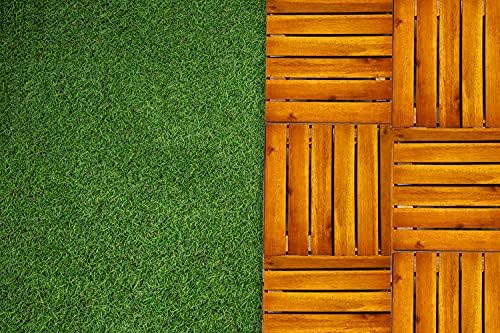 Majestick Goods 8-Count Fake Grass Interlocking Artificial Turf Deck Tiles - Image 3