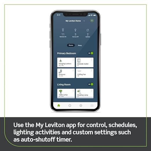 Leviton Decora Smart Outlet, Tamper-Resistant 15A, Wi-Fi 2nd Gen, Works - Image 3