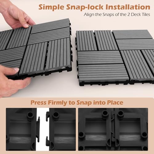 GIANTEX 18 PCS Interlocking Deck Tiles - Image 4