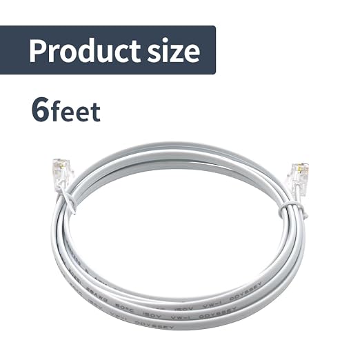 Phone Cable 6 Feet Telephone Line Cord - Image 7