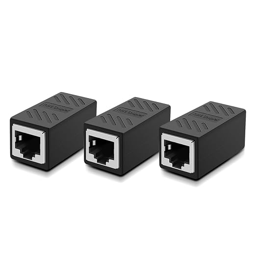 ZUZONG 3 PCS Gigabit RJ45 Coupler, Ethernet Extender Connector in Line Coupler by ZUZONG