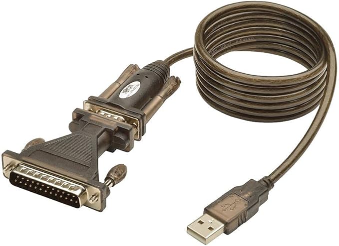 TRIPP LITE USB to RS232 Serial Adapter Cable USB-A to DB25 DB9 M/M 5-Feet by TrippLite