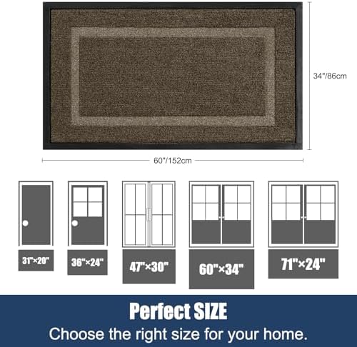Extra Large Front Door Mat Outside Entrance Indoor Doormat, Outdoor Door Mats - Image 2