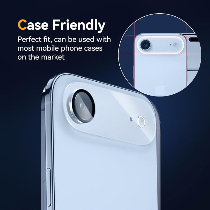 Camera Lens Protector for iPhone 17 Air 6.6", 9H Tempered Glass，Ultra HD - Image 4