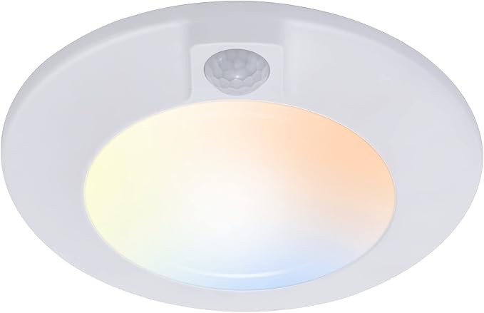 CLOUDY BAY 5 Color Motion Sensor Ceiling Light, 120V CRI90 10W, 6.5 inch by CLOUDYBAY