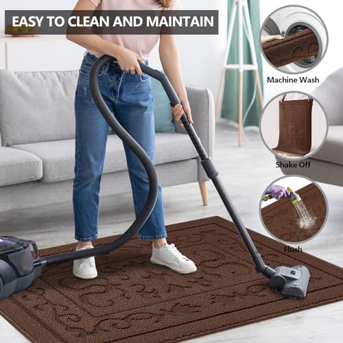 FONEYI Dirt Trapper Door Mat 36" x 60", Non-Slip Washable Doormats - Image 5