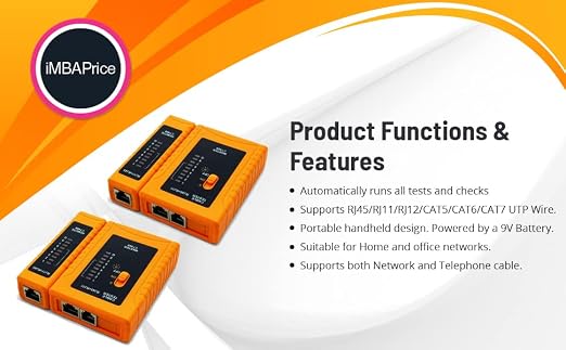 iMBAPrice NF-468 Network Cable Tester, CAT5 CAT6 & UTP Cables, Continuity Test - Image 5