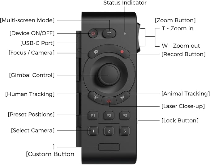 OBSBOT Tail Series Smart Remote Controller, PTZ Control via Gimbal Button or - Image 2