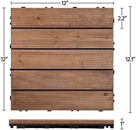 Yaheetech 33PCS Interlocking Deck Tiles Outdoor Patio Floor - Image 3