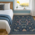 Blue Rugs for Bedroom by HazoHaus