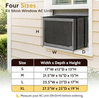 COSFLY Mesh Window AC Covers for Outside, All-Season 27.5"W x 25"D x 19"H - Image 2