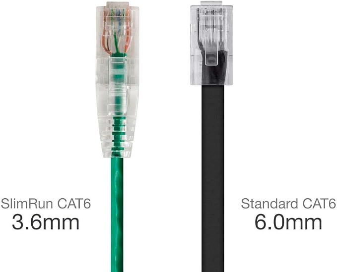 Monoprice Cat6 10ft Green Component Level Patch Cable UTP 28AWG 550MHz Pure - Image 2