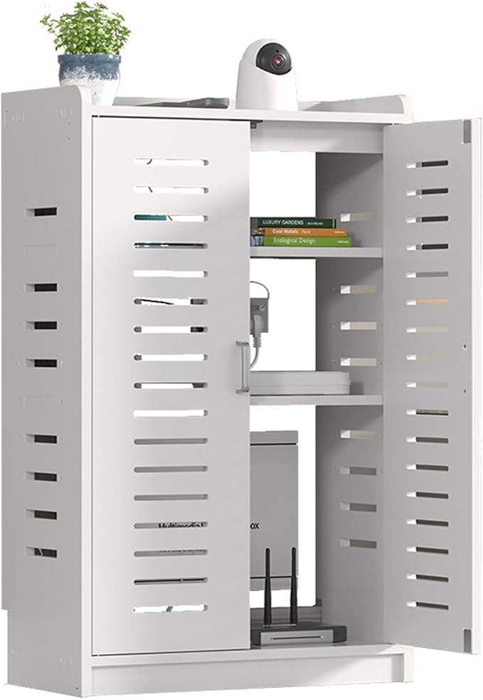 Large WiFi Router Cabinet 20''x31''x10'' Floor Standing Modem Organizer by Unknown