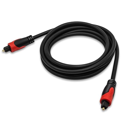 Optical Audio Cable 10 FT, Digital Audio Fiber Optic Cable Toslink, Flexible by Kxable