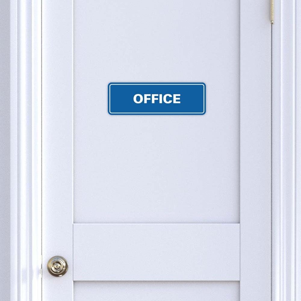 Signs ByLITA Standard Office Sign - Professional Business Signage - Easy to Install (Blue) - Large 2 Pack
