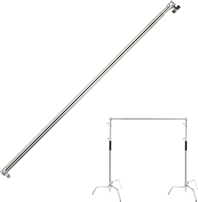 Pro Stainless Steel Telescopic Backdrop Crossbar Max Length 10 ft/3m Adjustable by Meking