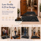 Yimobra Extra Large Front Door Mat, Floral Outdoor Mat - Image 5
