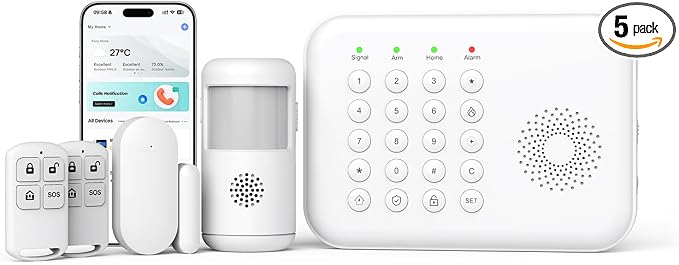 PGST Home Security System, Keyboard WiFi+GSM/4G Wireless Alarm System by PGST