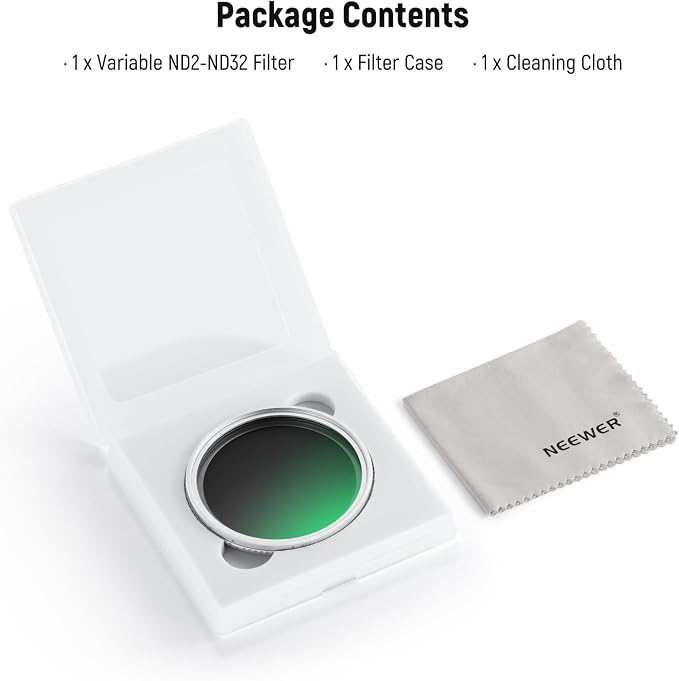 NEEWER 67mm Variable ND Filter, Slim HD ND2-32 Adjustable Neutral Density - Image 9