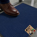 GORILLA GRIP Traffic Guard Indoor Outdoor Heavy Duty Door Mat, 29x17 Blue by GorillaGrip