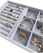 Gray Velvet Stackable Organizer Premium Quality Stackable Tray - Image 3