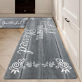 HEBE Anti Fatigue Kitchen Mat Set of 2, Cushioned Kitchen Mats by HEBE