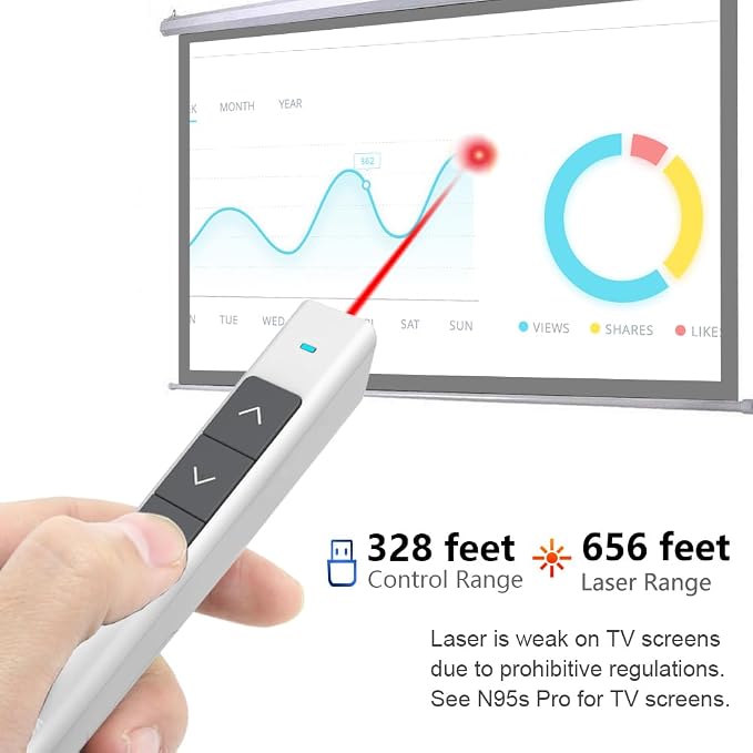 Norwii N26 Wireless Presentation Clicker, Presentation Remote, PowerPoint - Image 2