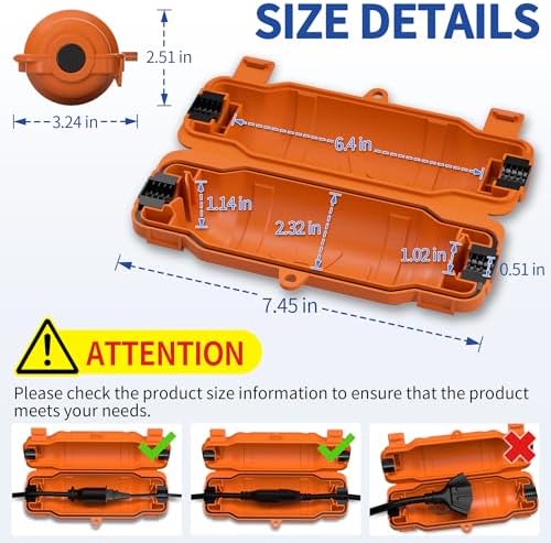 3 Pack Outdoor Extension Cord Safety Cover, Waterproof - Image 2