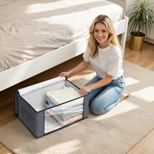 Fab totes 35L Closet Organizers, Foldable Under Bed Storage Containers - Image 3