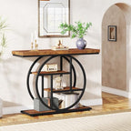 Tribesigns 41.3" Console Table, Industrial 4-Tier Sofa Table Entryway Table - Image 4