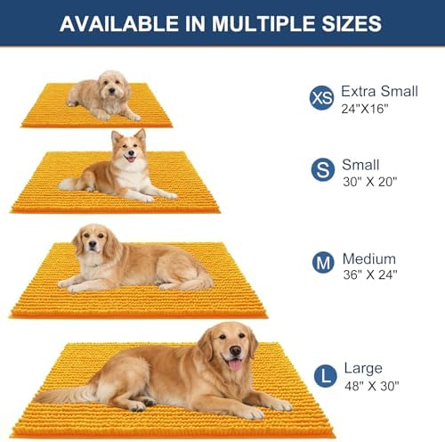 OLANLY Dog Door Mat for Muddy Paws 44x24, Extra Absorbent Chenille Mud Mat - Image 2
