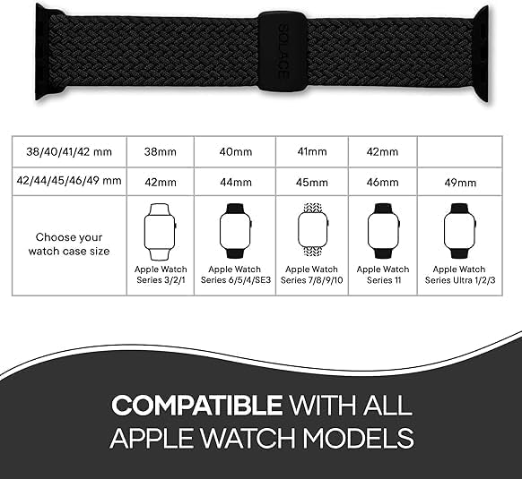 Solace Bands Imperium Adapt Wide Adjustable Nylon Braided Watch Band - Image 3