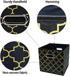 Black Foldable Storage Cubes Bins, Fabric Storage Box Cubes Organizer Baskets - Image 7