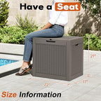 Outdoor Storage Box, Resin Deck Boxes Indoor and outdoor, Waterproof Storage - Image 2