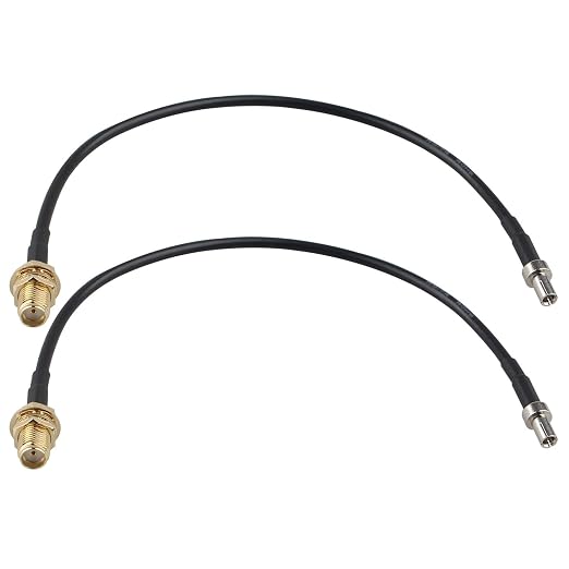 2PCS 20cm/7.87inch Connector TS9 Male to SMA Female Adapter Cable Pigtail by Futheda