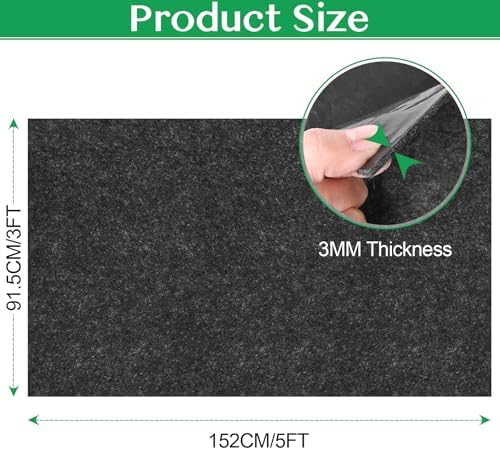 ToLanbbt Outdoor Storage Shed Floor Mat, 5 x 3 FT Waterproof Carport Mat - Image 2