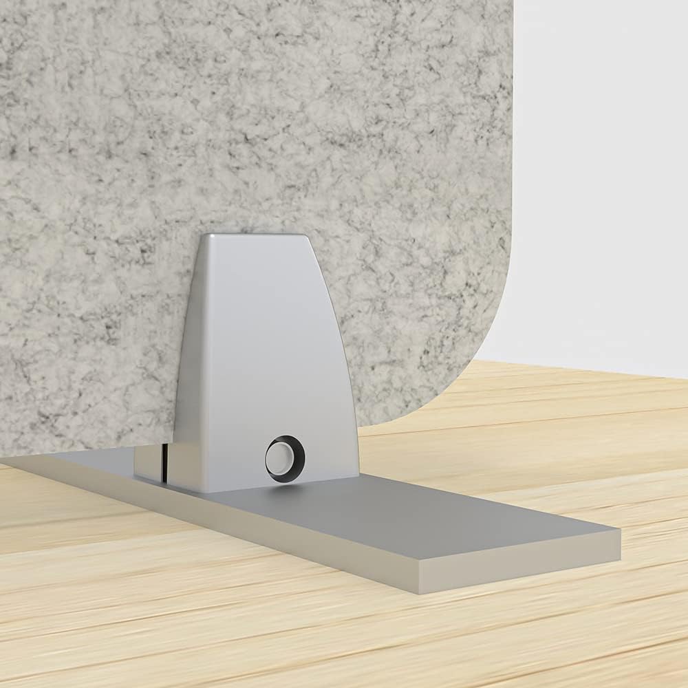 Freestanding Acoustic Desk Divider with Mount | Eco-Friendly Privacy Screen Panel | Noise Reducing Desk Partition | Tackboard Option & Easy to Install | Made from Recycled Plastic | Orange - 18" X 23"