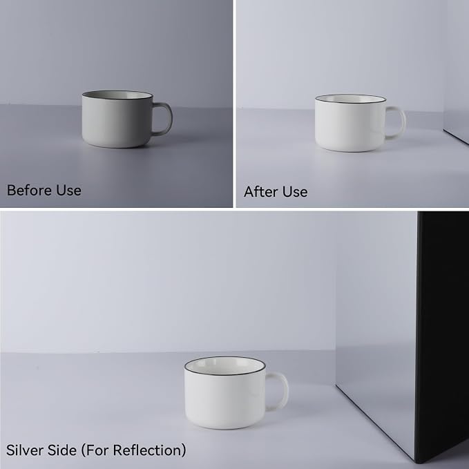 UTEBIT 3 in 1 Photography Reflector Cardboard, Product and Food Photo Shooting - Image 3