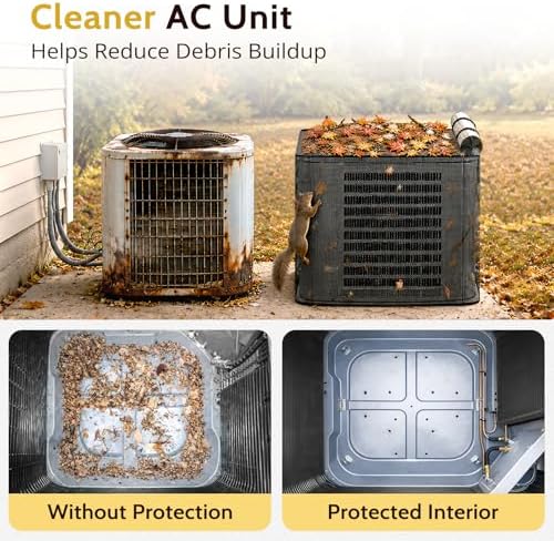 COSFLY 2 in 1 AC Covers for Outside Units, Full Mesh 28”W x 28”D x 32”H - Image 5