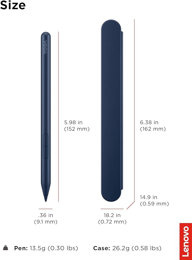 Lenovo Yoga Pen 2 with Magnetic Pen Case, AES 3.0 Stylus with 8192 Pressure - Image 5