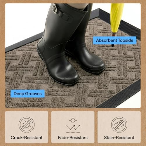 GORILLA GRIP WeatherMAX Door Mat, Indoor Outdoor - Image 5