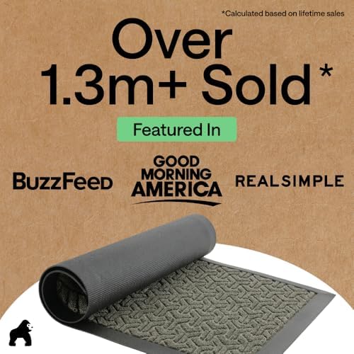 GORILLA GRIP WeatherMAX Door Mat, Indoor Outdoor Use - Image 4